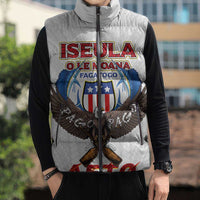 American Samoa Fautasi Sleeveless Puffer Jacket Pago Pago Aeto and Iseula o le Moana of Fagatogo White Color - Polynesian Pride