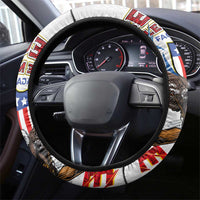 American Samoa Fautasi Steering Wheel Cover Pago Pago Aeto and Iseula o le Moana of Fagatogo White Color - Polynesian Pride