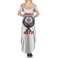 American Samoa Fautasi Summer Maxi Dress Pago Pago Aeto and Iseula o le Moana of Fagatogo White Color - Polynesian Pride