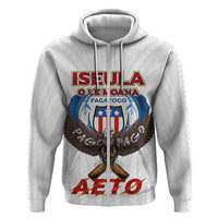 American Samoa Fautasi Zip Hoodie Pago Pago Aeto and Iseula o le Moana of Fagatogo White Color - Polynesian Pride