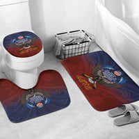 American Samoa Fautasi Bathroom Set Pago Pago Aeto and Iseula o le Moana of Fagatogo Red-Blue - Polynesian Pride