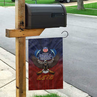 American Samoa Fautasi Garden Flag Pago Pago Aeto and Iseula o le Moana of Fagatogo Red-Blue - Polynesian Pride