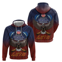 American Samoa Fautasi Hoodie Pago Pago Aeto and Iseula o le Moana of Fagatogo Red-Blue - Polynesian Pride