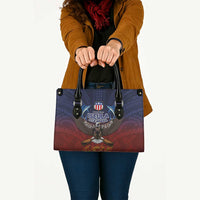 American Samoa Fautasi Leather Bag Pago Pago Aeto and Iseula o le Moana of Fagatogo Red-Blue - Polynesian Pride