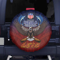 American Samoa Fautasi Spare Tire Cover Pago Pago Aeto and Iseula o le Moana of Fagatogo Red-Blue - Polynesian Pride