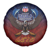 American Samoa Fautasi Spare Tire Cover Pago Pago Aeto and Iseula o le Moana of Fagatogo Red-Blue - Polynesian Pride