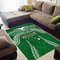 Hawaii Rainbow Warriors Area Rug Polynesian Motif Green Color LT03 - Polynesian Pride