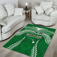Hawaii Rainbow Warriors Area Rug Polynesian Motif Green Color LT03 - Polynesian Pride
