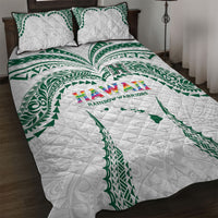Hawaii Rainbow Warriors Quilt Bed Set Polynesian Motif White Color LT03 White - Polynesian Pride