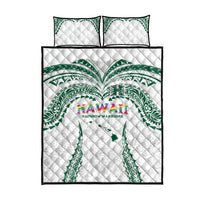 Hawaii Rainbow Warriors Quilt Bed Set Polynesian Motif White Color LT03 - Polynesian Pride