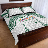 Hawaii Rainbow Warriors Quilt Bed Set Polynesian Motif White Color LT03 - Polynesian Pride
