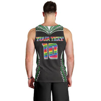 Custom Hawaii Rainbow Warriors Men Tank Top Polynesian Motif Black Color LT03 - Polynesian Pride