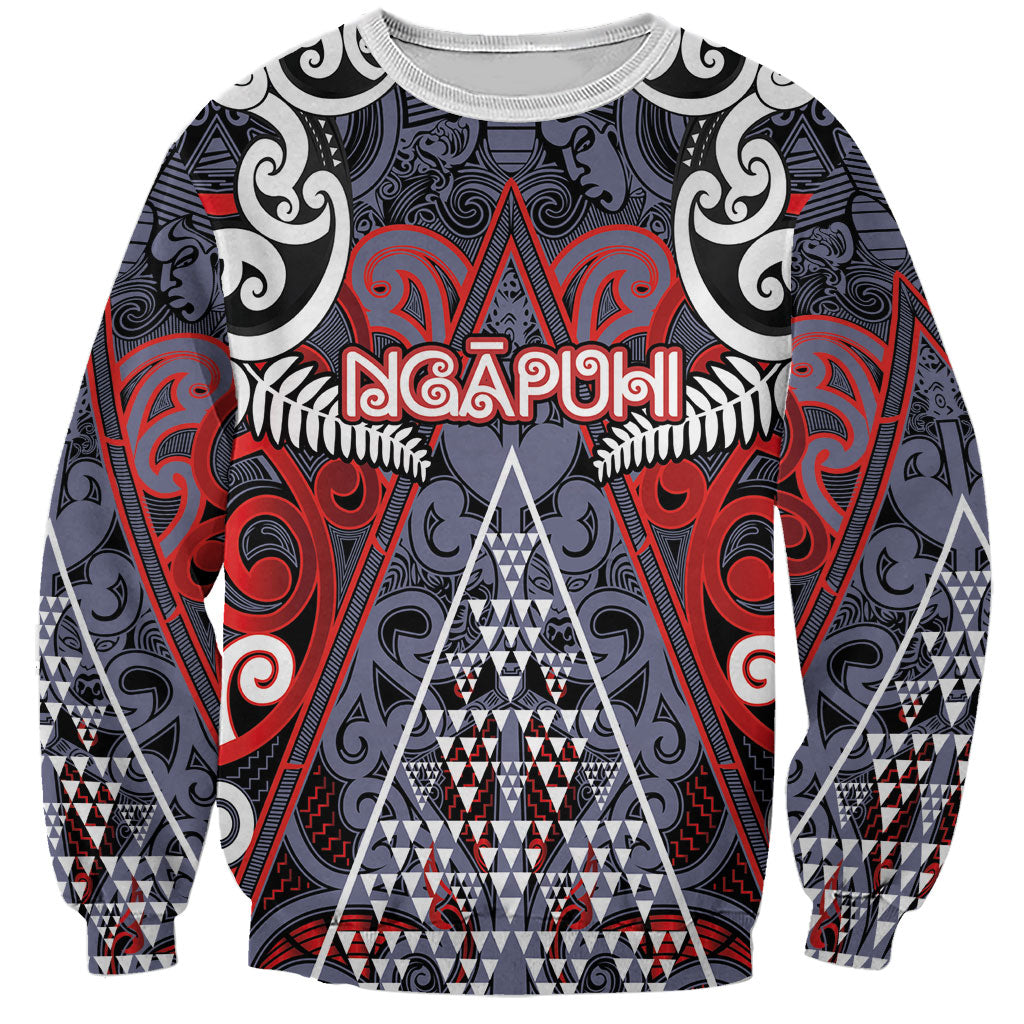 Personalised Aotearoa Iwi Ngapuhi Sweatshirt Maori Motif Tribal LT03 Unisex Multicolor - Polynesian Pride