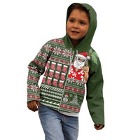 Hawaii Mele Kalikimaka Kid Hoodie Aloha and Christmas Elements Patchwork Green Style LT03 - Polynesian Pride