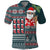 Hawaii Mele Kalikimaka Polo Shirt Aloha and Christmas Elements Patchwork Turquoise Style LT03 Turquoise - Polynesian Pride