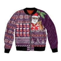 Hawaii Mele Kalikimaka Bomber Jacket Aloha and Christmas Elements Patchwork Pink Style LT03 Unisex Pink - Polynesian Pride