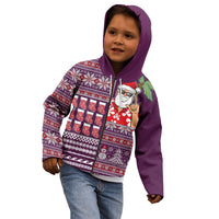 Hawaii Mele Kalikimaka Kid Hoodie Aloha and Christmas Elements Patchwork Pink Style LT03 - Polynesian Pride