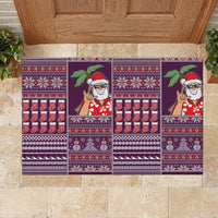 Hawaii Mele Kalikimaka Rubber Doormat Aloha and Christmas Elements Patchwork Pink Style LT03 - Polynesian Pride