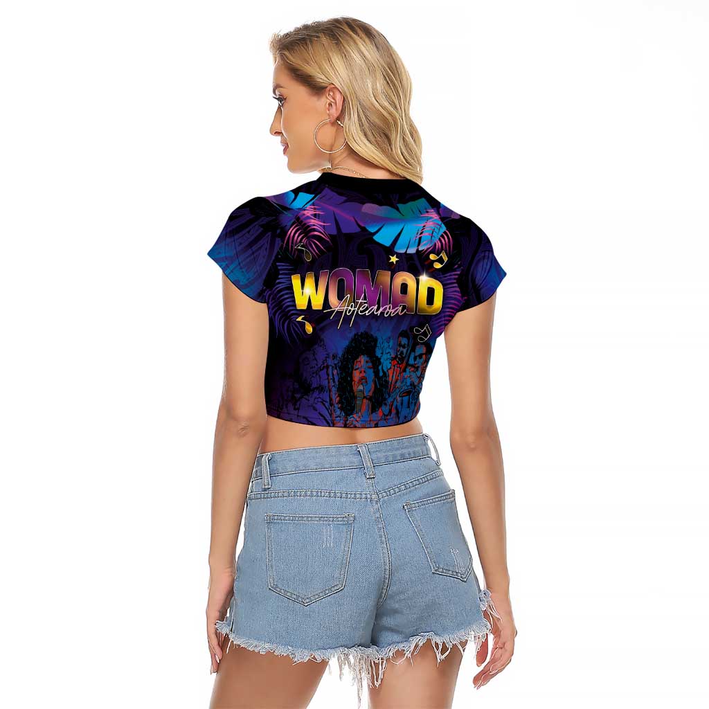 Aotearoa Arts Festival 2025 Raglan Cropped T Shirt Maori Music Art Dance - Rhythmic Vibes