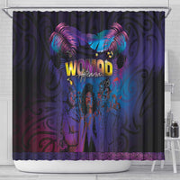 Aotearoa Arts Festival 2025 Shower Curtain Maori Music Art Dance - Rhythmic Vibes