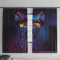 Aotearoa Arts Festival 2025 Window Curtain Maori Music Art Dance - Rhythmic Vibes