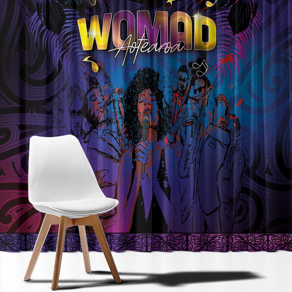 Aotearoa Arts Festival 2025 Window Curtain Maori Music Art Dance - Rhythmic Vibes