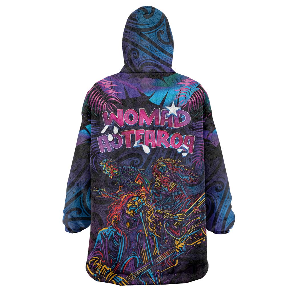 Aotearoa Arts Festival 2025 Wearable Blanket Hoodie Maori Performing Art and Music - Rhythmic Vibes