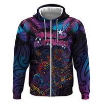 Aotearoa Arts Festival 2025 Zip Hoodie Maori Performing Art and Music - Rhythmic Vibes