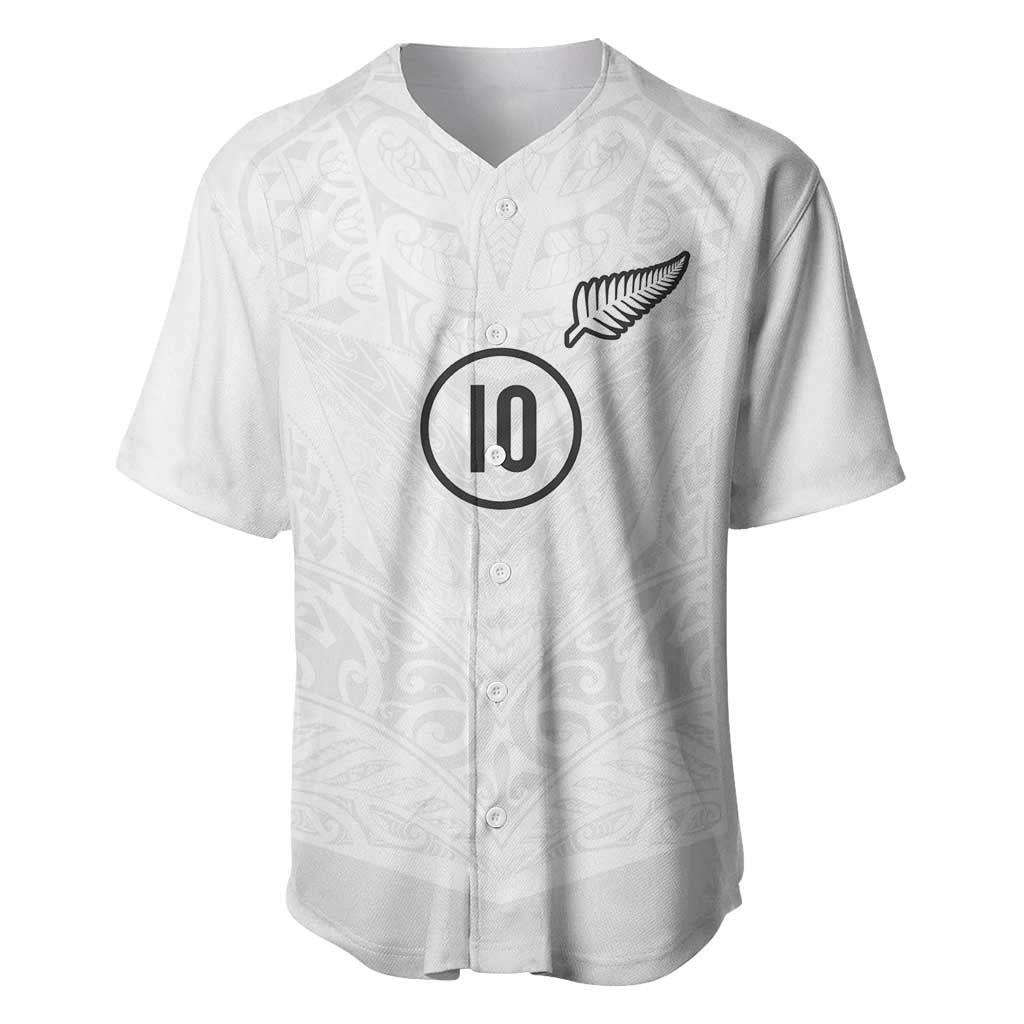Custom New Zealand Football Baseball Jersey The Whites-Sporty T90 Style LT03 White - Polynesian Pride