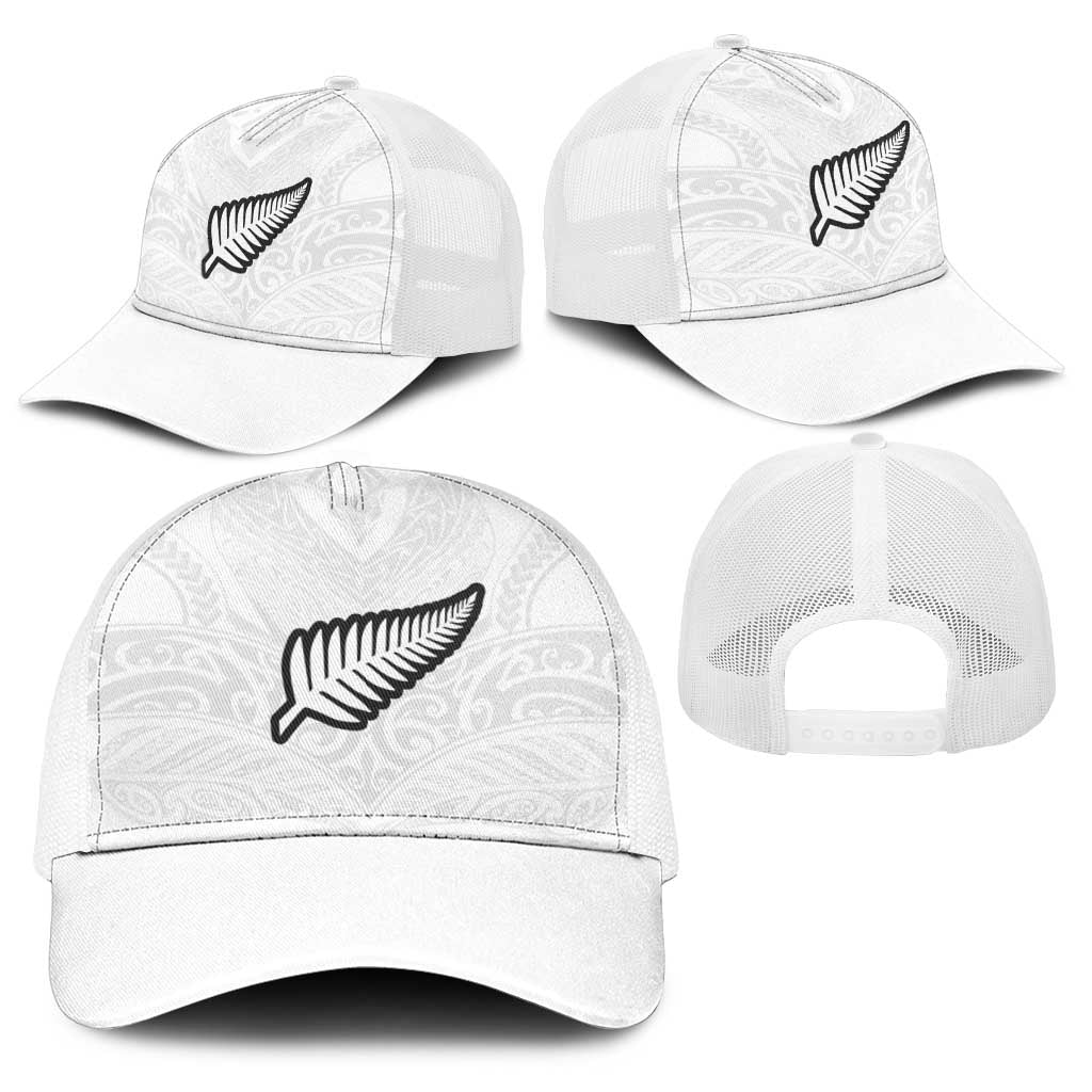 New Zealand Football Baseball Net Cap The Whites-Sporty T90 Style - Polynesian Pride