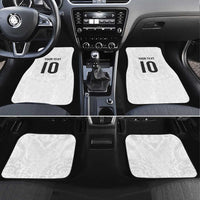 Custom New Zealand Football Car Mats The Whites-Sporty T90 Style LT03 Set 4pcs White - Polynesian Pride