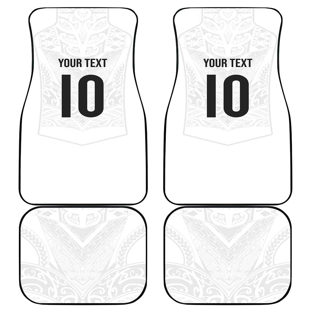 Custom New Zealand Football Car Mats The Whites-Sporty T90 Style LT03 - Polynesian Pride