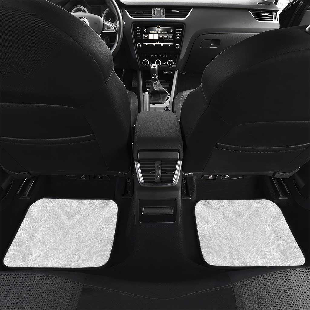 Custom New Zealand Football Car Mats The Whites-Sporty T90 Style LT03 Set 2pcs - Back White - Polynesian Pride