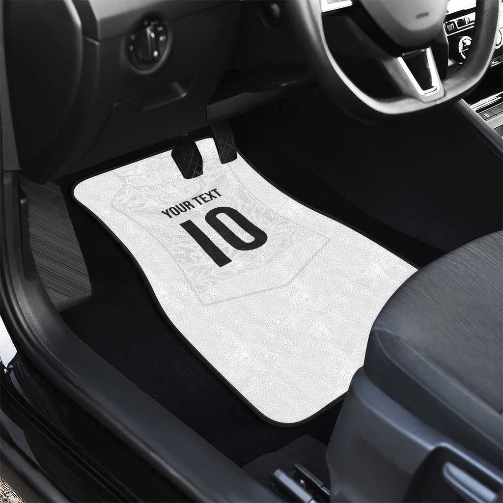 Custom New Zealand Football Car Mats The Whites-Sporty T90 Style LT03 - Polynesian Pride