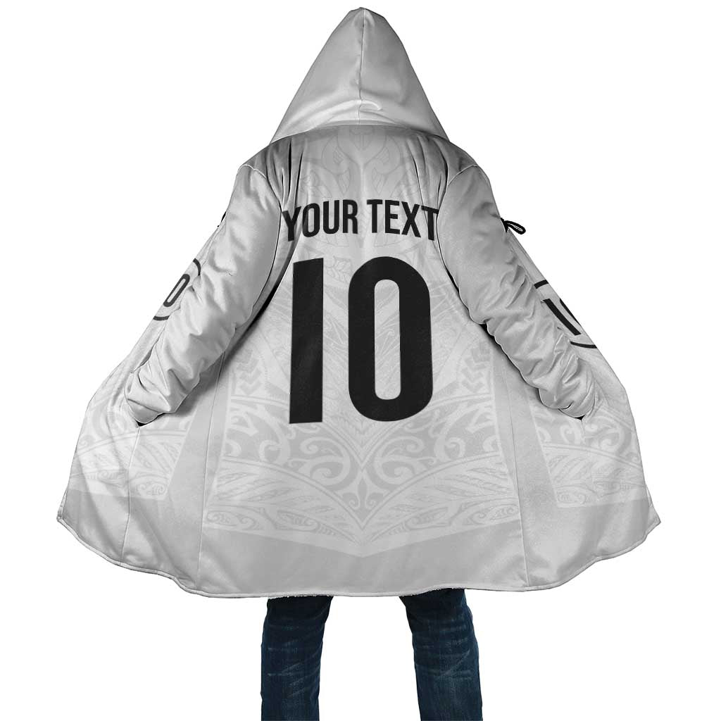 Custom New Zealand Football Cloak The Whites-Sporty T90 Style LT03 Unisex White - Polynesian Pride