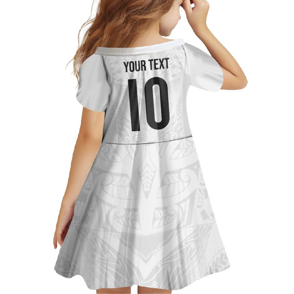Custom New Zealand Football Family Matching Off Shoulder Maxi Dress and Hawaiian Shirt The Whites-Sporty T90 Style LT03 - Polynesian Pride