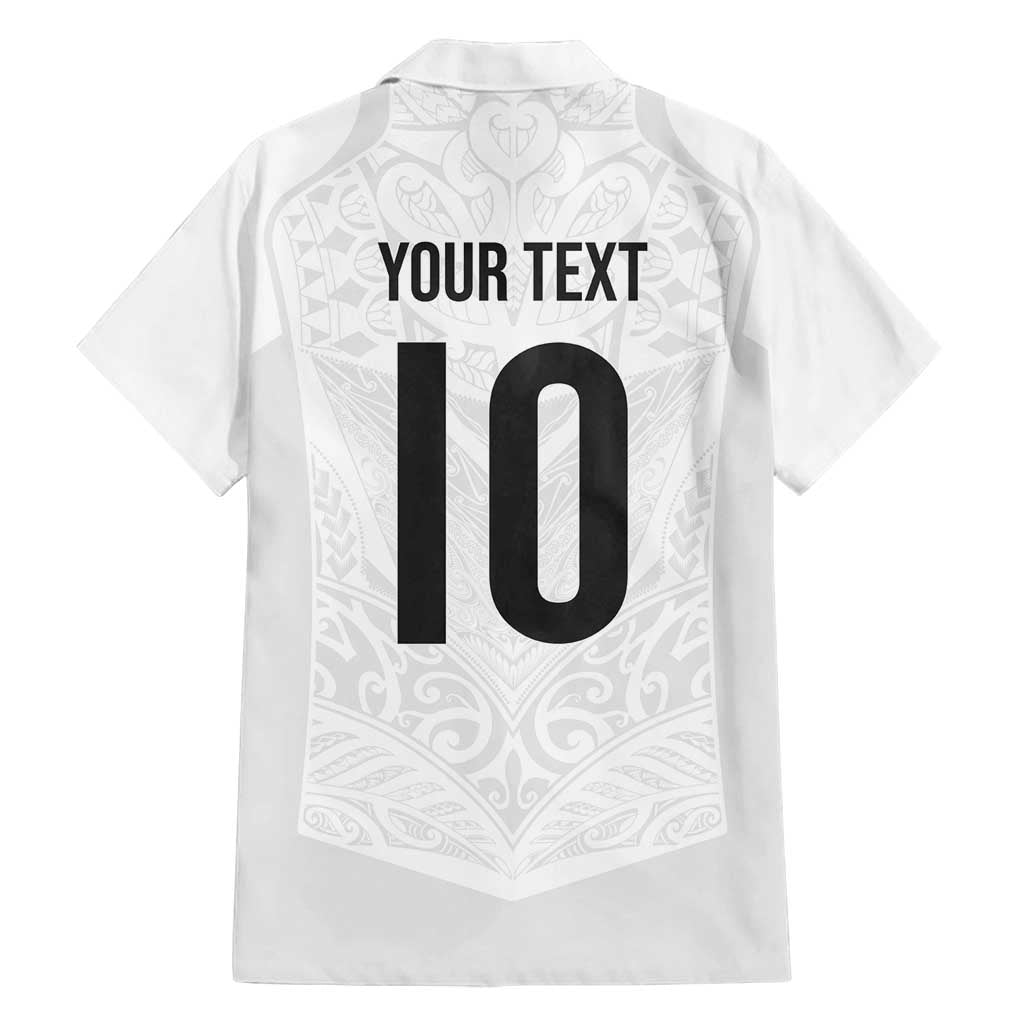 Custom New Zealand Football Family Matching Off Shoulder Maxi Dress and Hawaiian Shirt The Whites-Sporty T90 Style LT03 - Polynesian Pride