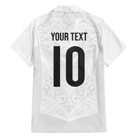 Custom New Zealand Football Family Matching Off Shoulder Maxi Dress and Hawaiian Shirt The Whites-Sporty T90 Style LT03 - Polynesian Pride
