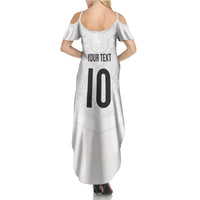 Custom New Zealand Football Family Matching Summer Maxi Dress and Hawaiian Shirt The Whites-Sporty T90 Style - Polynesian Pride