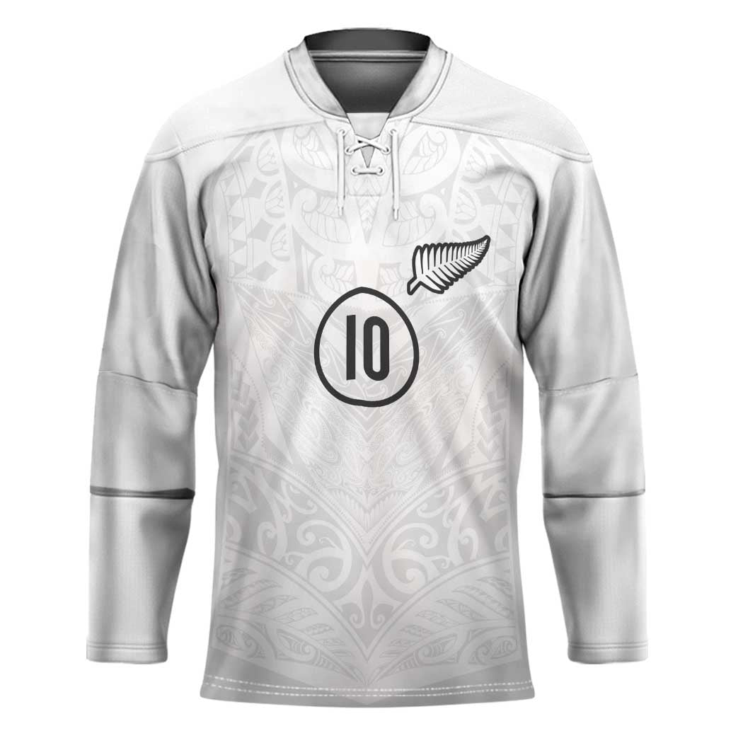Custom New Zealand Football Hockey Jersey The Whites-Sporty T90 Style LT03 Unisex White - Polynesian Pride