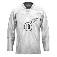 Custom New Zealand Football Hockey Jersey The Whites-Sporty T90 Style LT03 Unisex White - Polynesian Pride