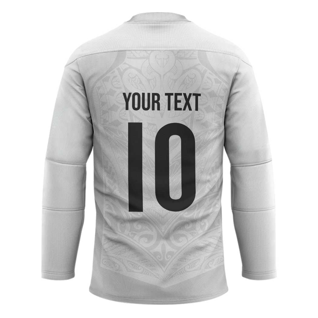 Custom New Zealand Football Hockey Jersey The Whites-Sporty T90 Style LT03 - Polynesian Pride