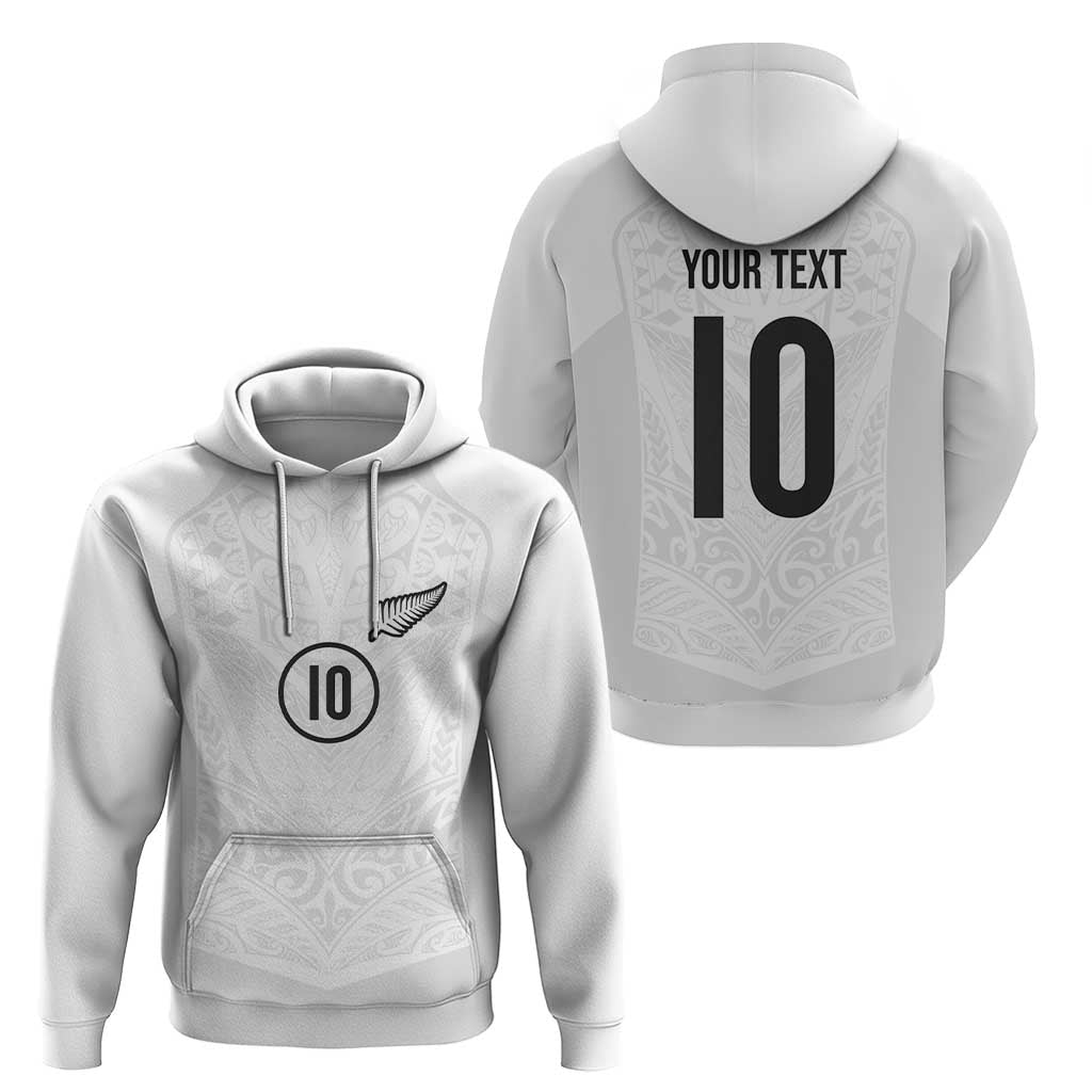 Custom New Zealand Football Hoodie The Whites-Sporty T90 Style - Polynesian Pride