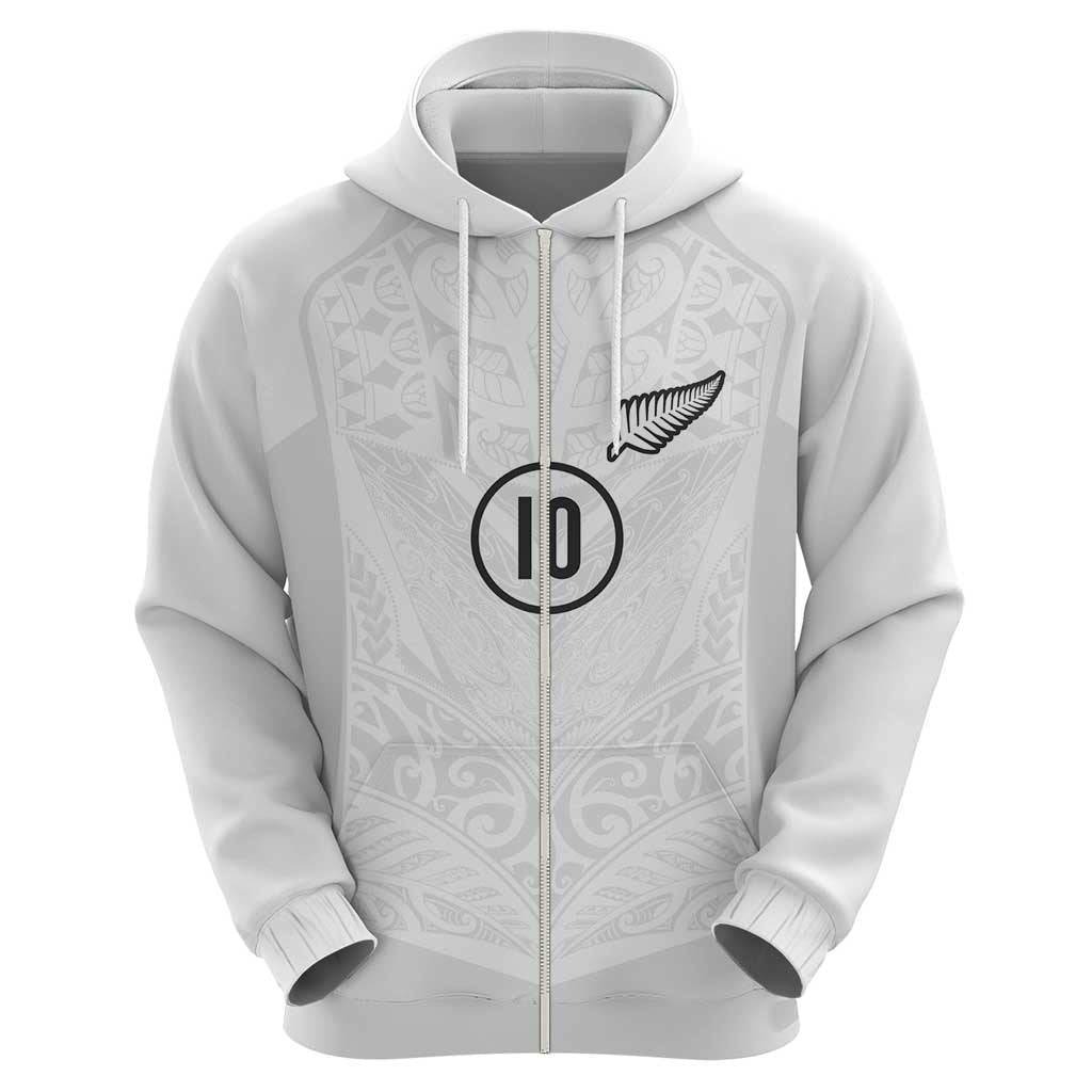 Custom New Zealand Football Hoodie The Whites-Sporty T90 Style - Polynesian Pride