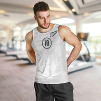 Custom New Zealand Football Men Tank Top The Whites-Sporty T90 Style - Polynesian Pride