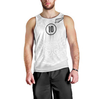Custom New Zealand Football Men Tank Top The Whites-Sporty T90 Style - Polynesian Pride