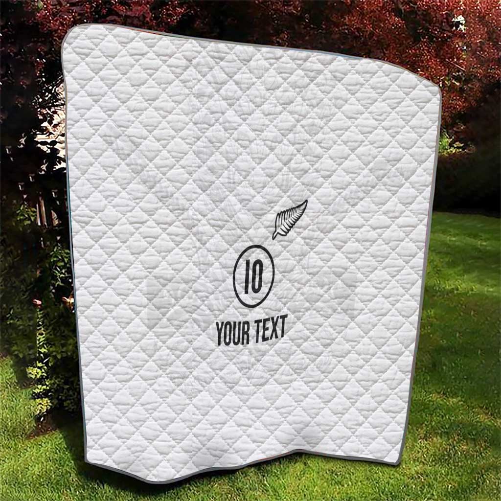 Custom New Zealand Football Quilt The Whites-Sporty T90 Style LT03 - Polynesian Pride