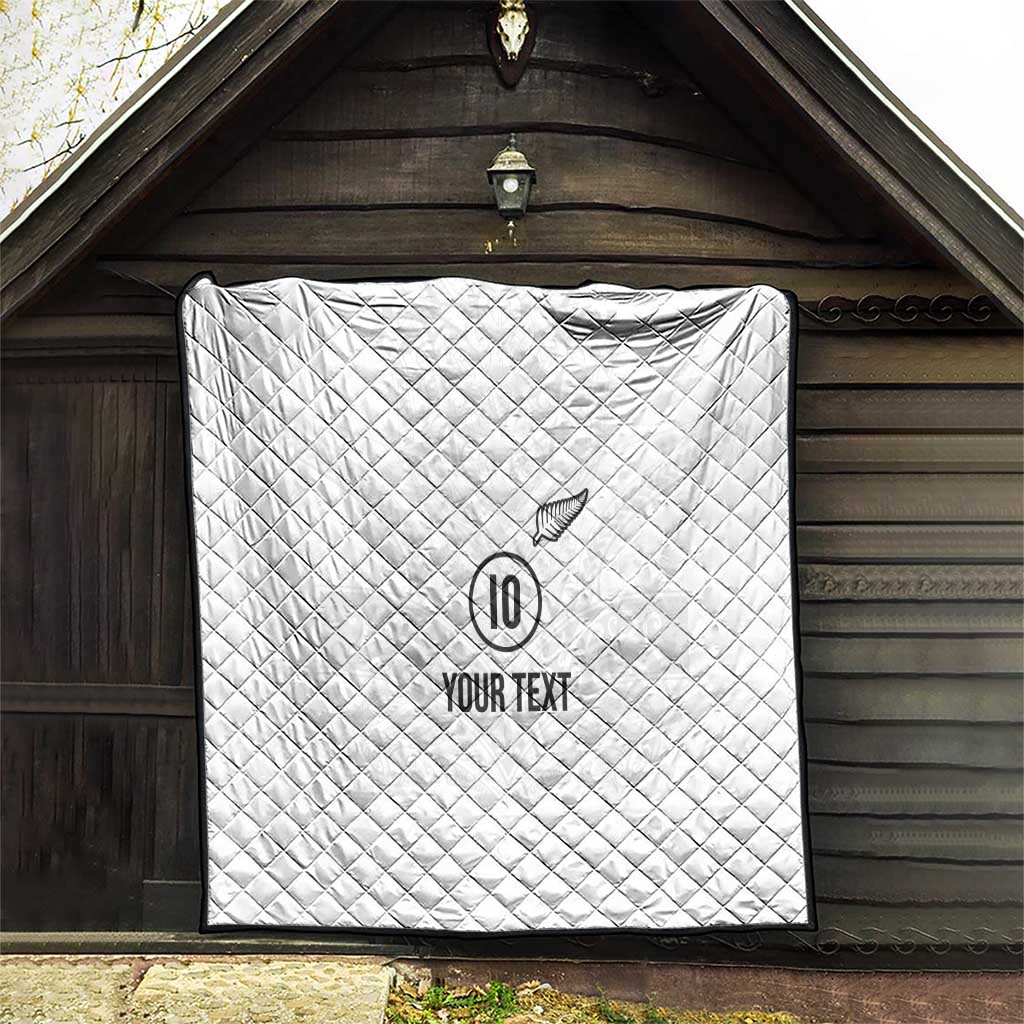 Custom New Zealand Football Quilt The Whites-Sporty T90 Style LT03 - Polynesian Pride