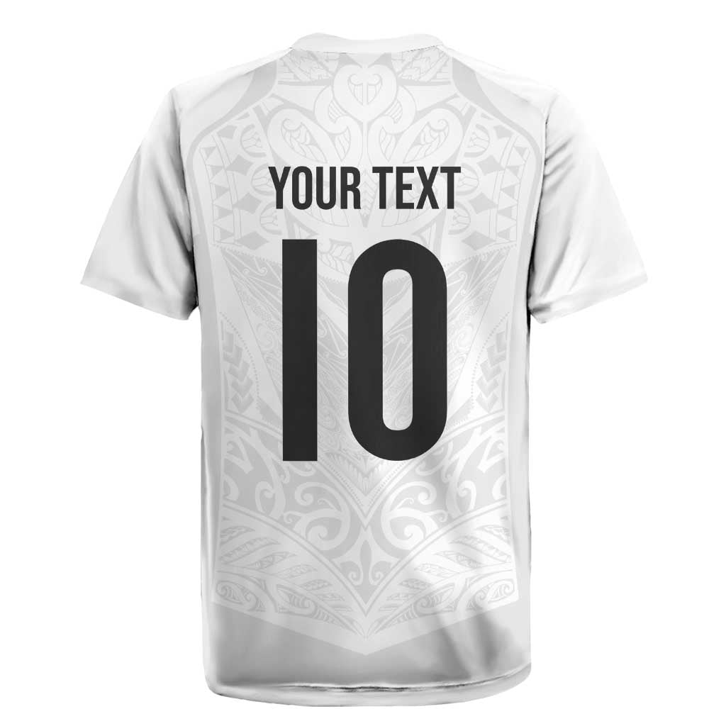 Custom New Zealand Football Rugby Jersey The Whites-Sporty T90 Style LT03 - Polynesian Pride