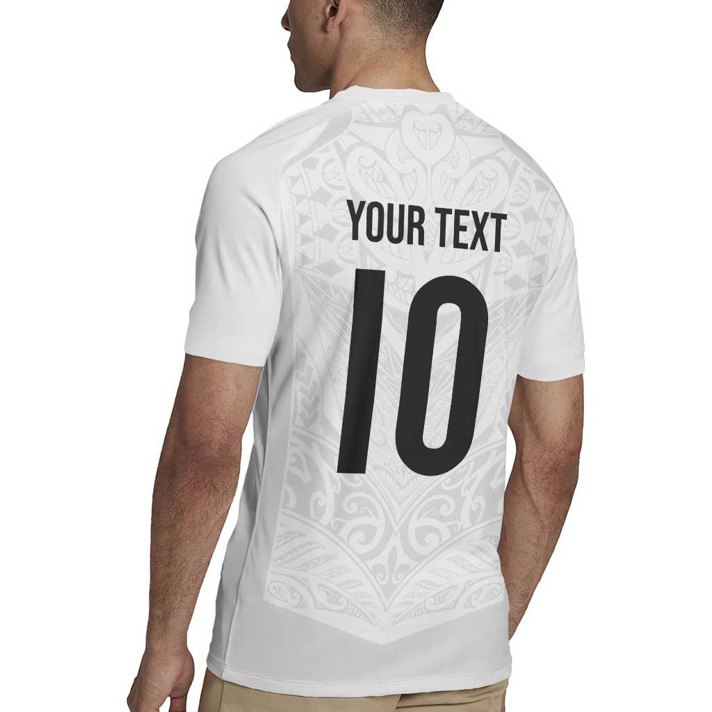 Custom New Zealand Football Rugby Jersey The Whites-Sporty T90 Style LT03 - Polynesian Pride